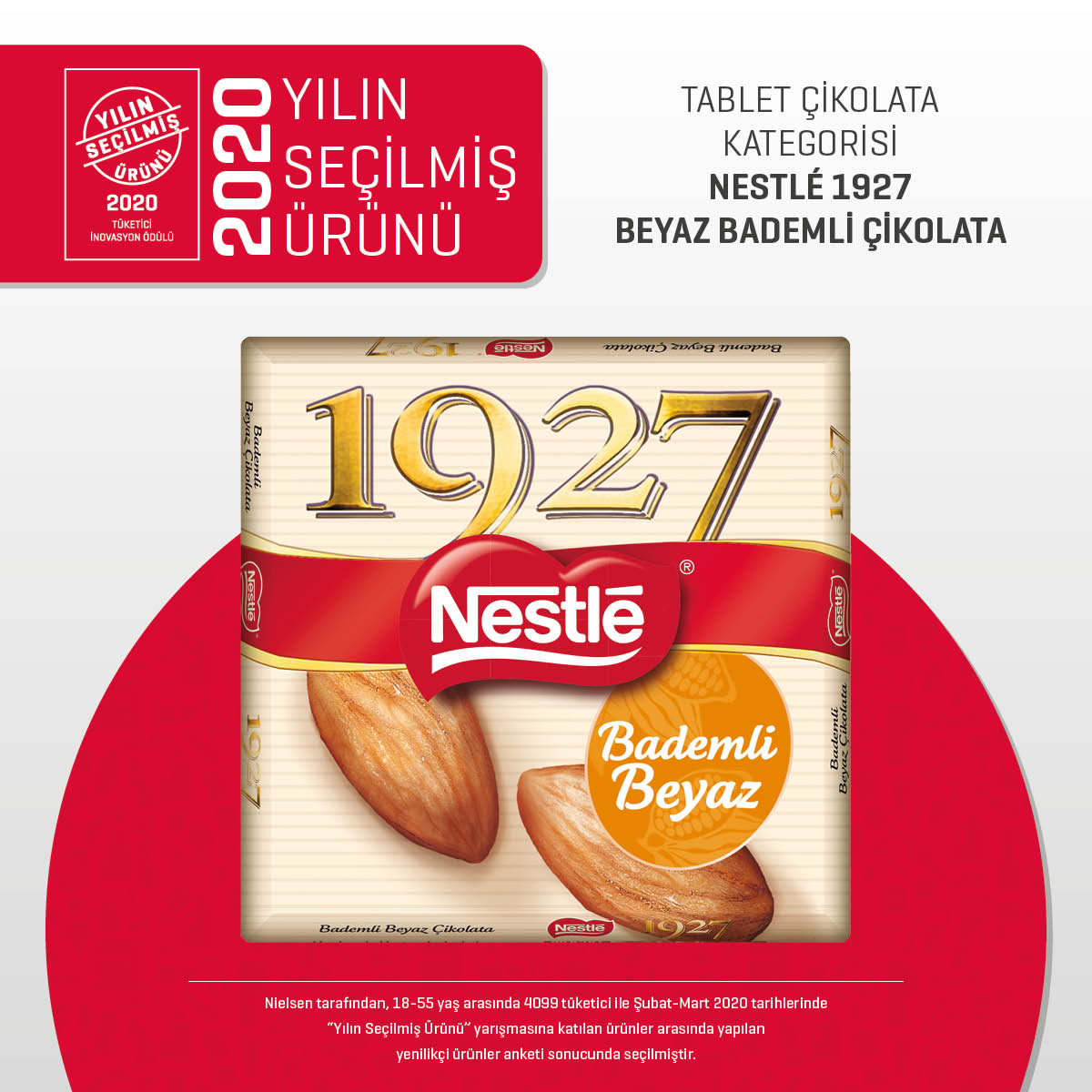 Nestlé 1927 Beyaz Bademli Çikolata