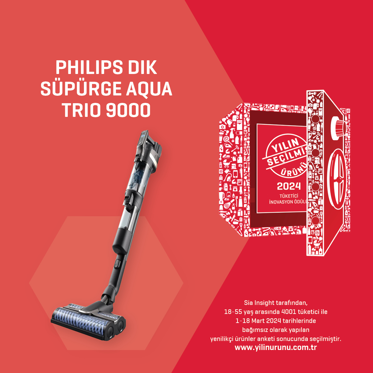 Philips Dik Süpürge Aqua Trio 9000